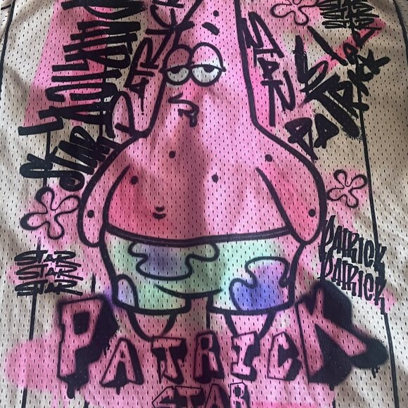 Nickelodeon Spongebob Patrick‎ Star Baseball Jersey Adult Medium button up - Picture 5 of 8